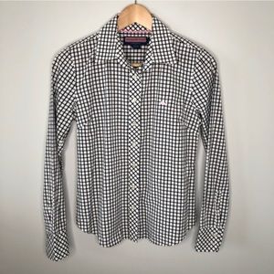 Vineyard Vines Black & White Gingham Oxford Shirt Size Small